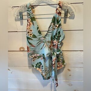 Kona Sol one piece swimsuit with waist tie, small, like new, summer, swimming